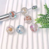 16mm Clear Beads with Seashells-E23